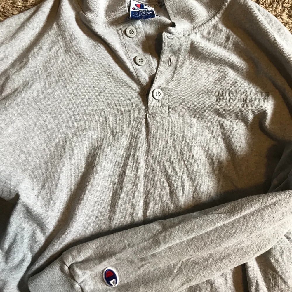 Vintage Champion X Ohio State Long Sleeve Collared